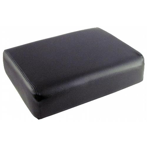 Seat Cushion, Black Vinyl, w/ Wood Core