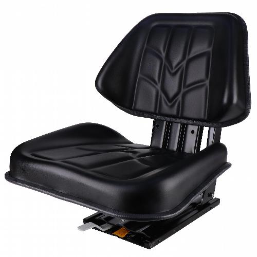 Low Back Seat, Black Vinyl w/ Mechanical Suspension