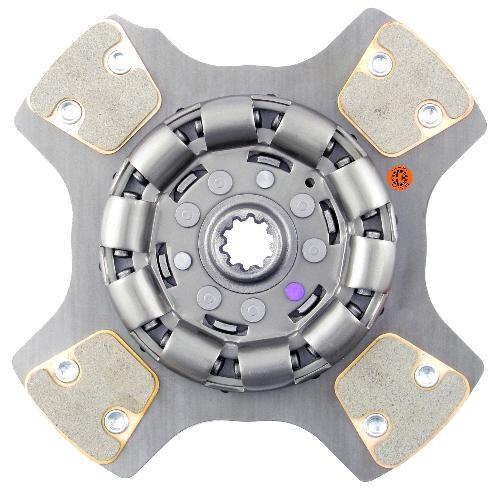 11" Transmission Disc, 4 Pad, w/ 1-3/32" 10 Spline Hub - New