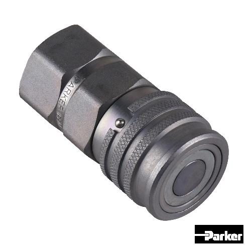 Parker Flat Face Hydraulic Breakaway Coupler, Non-Spill, Female, Genuine OEM Style