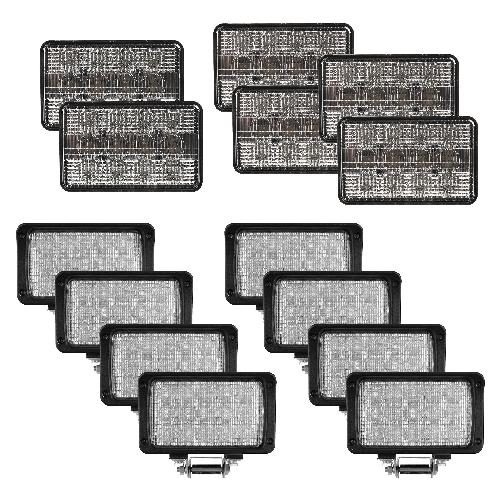 Complete Flood Beam LED Light Kit for Case IH Combines &amp; Cotton Pickers - (Pkg. of 14)