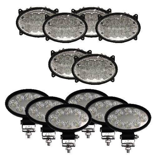 Complete Flood Beam LED Light Kit for Case IH Combines - (Pkg. of 12)