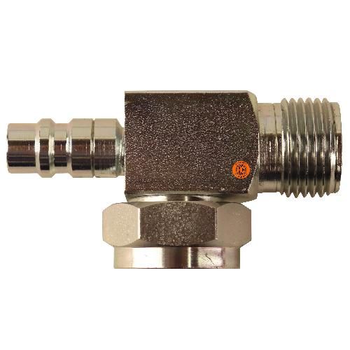 Male Insert O-Ring Fitting, Rotolock, #10 (7/8") Hose