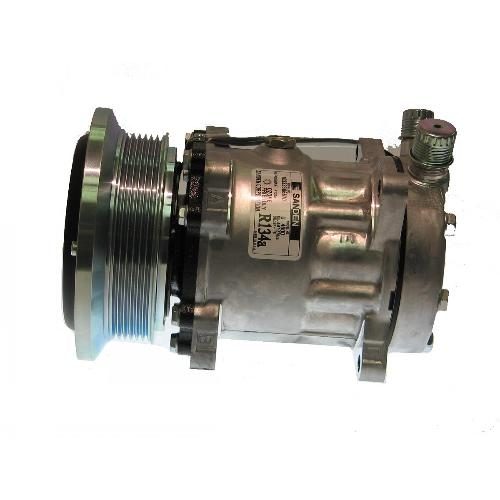 Genuine Sanden SD7H15SHD Compressor, w/ 6 Groove Clutch - New
