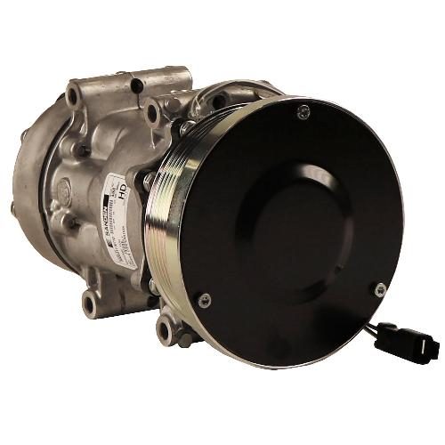 Genuine Sanden SD7H15 Compressor, w/ KCA Rear Head &amp; w/ 8 Groove Clutch - New