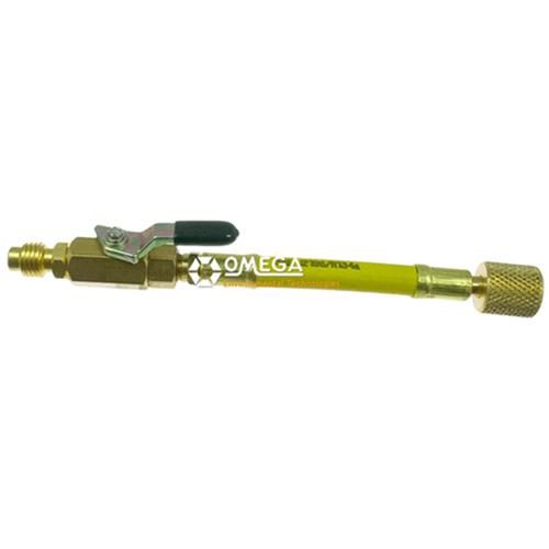 Manual Shut Off Valve, R134A, Yellow Hose