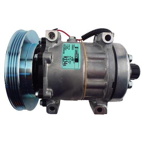 Genuine Sanden SD7H15 Compressor, w/ 4 Groove Clutch - New