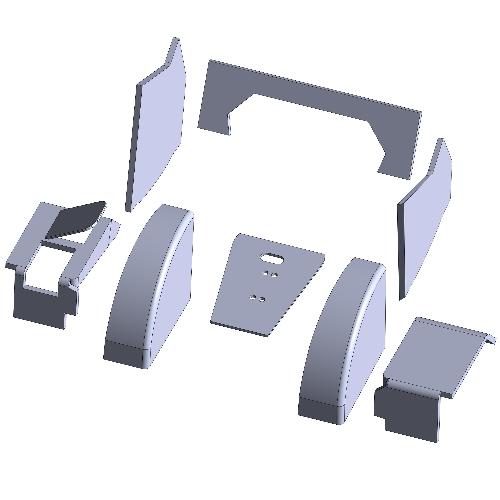 Cab Kit, Blue Vinyl