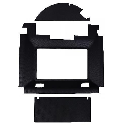 Main Headliner, Black Vinyl w/ Formed Plastic
