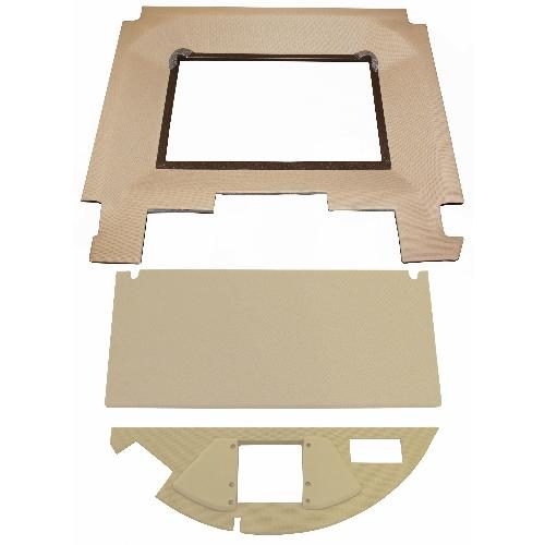 Main Headliner, Sailcloth Tan Vinyl w/ Formed Plastic
