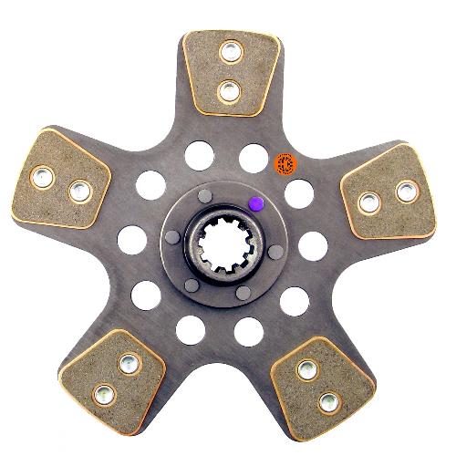 11" Transmission Disc, 6 Pad, w/ 1-3/8" 10 Spline Hub - Reman