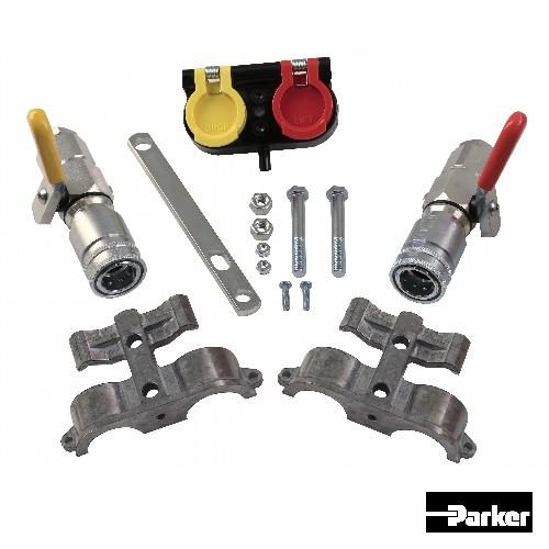 Parker Lever Actuated Hydraulic Quick Coupler Kit, Breakaway Sleeve, Female, Genuine OEM Style
