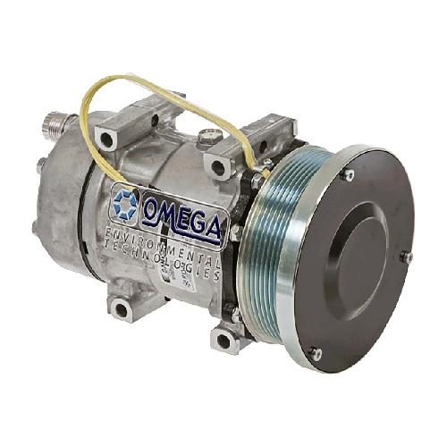 Genuine Sanden SD7H15 Compressor, w/ KCA Rear Head &amp; w/ 8 Groove Clutch - New