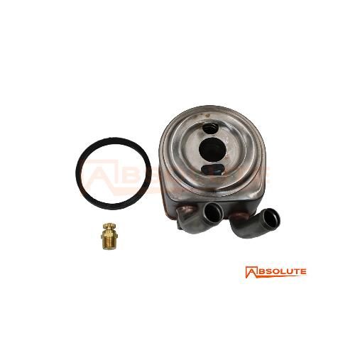 Engine Oil Cooler, 6 Plate, 90 Degree Elbows, Doughnut Type