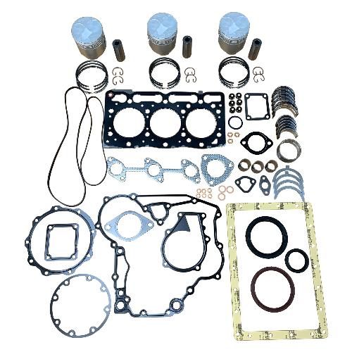 Major Overhaul Kit, Kubota D905 Diesel, w/ Standard Piston &amp; Ring Kits, w/ MLS Head Gasket, 1 notch