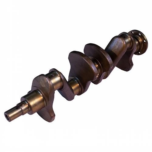 Crankshaft, no gear, 1 bolt stepped single keyway nose, 4 bolt flange, casting 9N6363A
