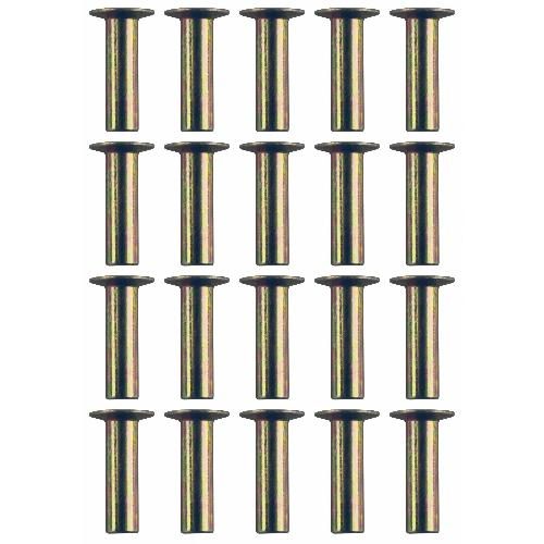 Brake Pad Rivets, .671" Brass Plated, (Pkg. of 20)