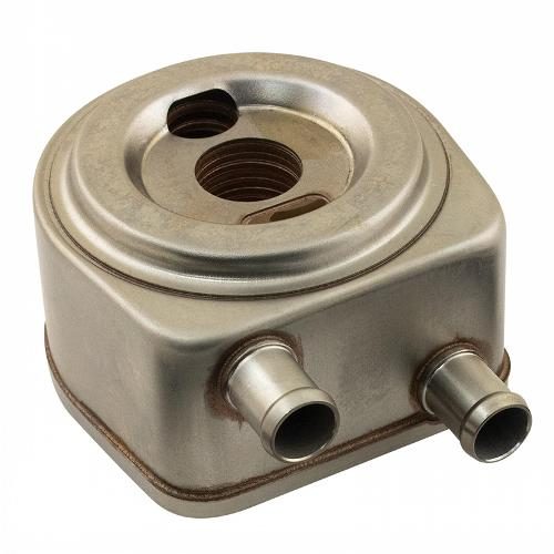 Oil Cooler, 8 Plate, Straight Nipples, Doughnut Type