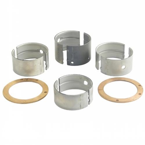 Main Bearing Set, .010", Oversize, flangeless front, with thrust washers