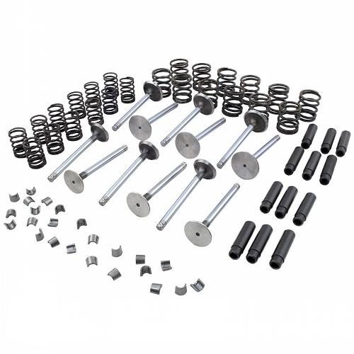 Valve Train Kit, heads with dual springs, 45 degree intake