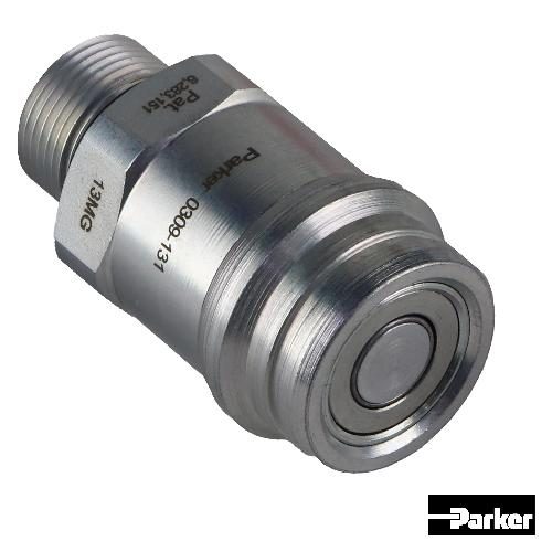 Parker Non-Spill Flat Face Hydraulic Breakaway Coupler, Female, Genuine OEM Style