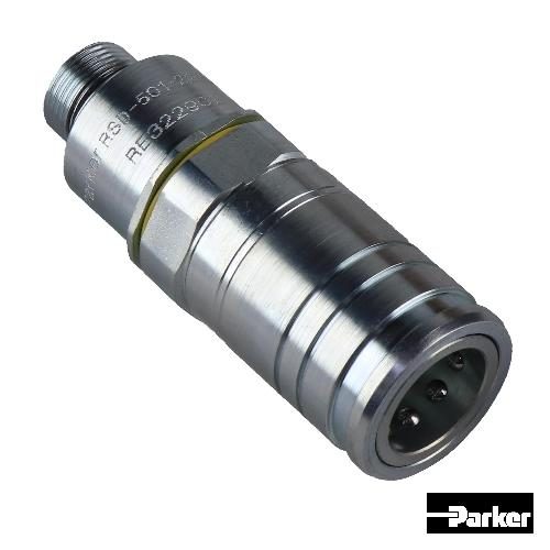 Parker Rigid Mount Hydraulic Coupler for John Deere Tractors, Male, Genuine OEM Style