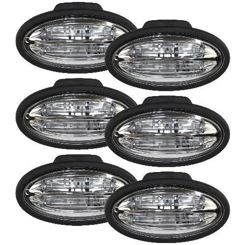 OSRAM LED Flood Beam Panel Mount Cab Light Kit, 3600 Lumens - (Pkg. of 6)