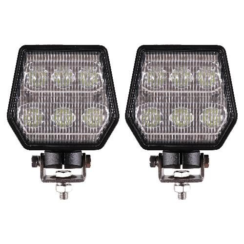 LED Flood Beam Pedestal Mount Light Set, 5400 Lumens Each - (Pkg. of 2)