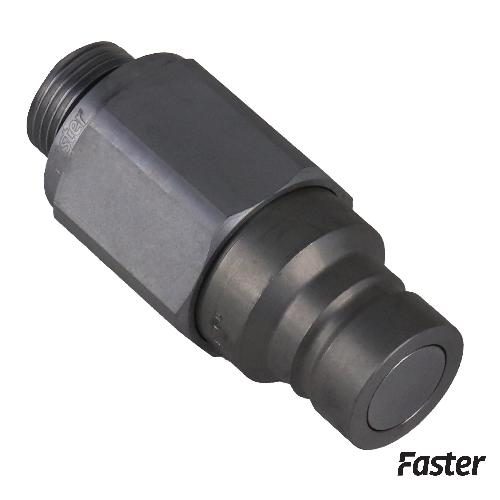 Faster Flat Face Hydraulic Breakaway Coupler, Male, Genuine OEM Style