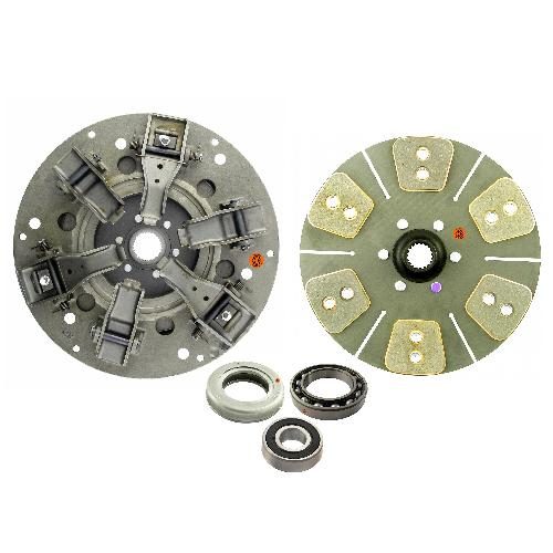 12" Dual Stage Clutch Kit, w/ 6 Large Pad Disc &amp; Bearings - New