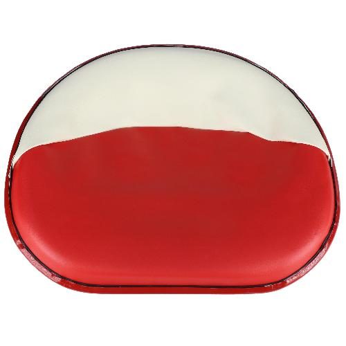 Pan Seat for International Harvester, Red &amp; White Vinyl, Rod Mount