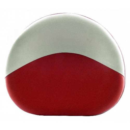 Pan Seat for International Harvester, Red &amp; White Vinyl, Four Bolt Mount