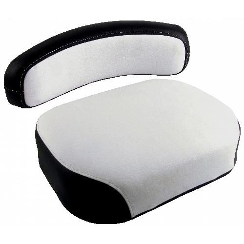 Cushion Set, Black &amp; White Vinyl, Deluxe Style w/ Metal Core - (2 pc.)