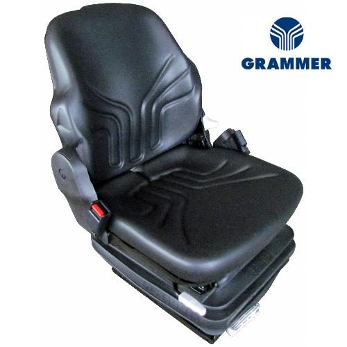 Grammer MSG85/721 Mid Back Seat, Black Vinyl w/ Mechanical Suspension