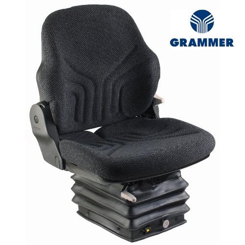 Grammer MSG93/721 Mid Back Seat, Black Fabric w/ Air Suspension