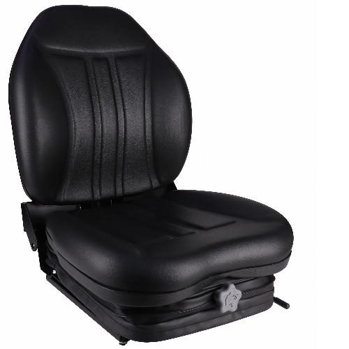 High Back Seat, Black Vinyl w/ Integrated Suspension