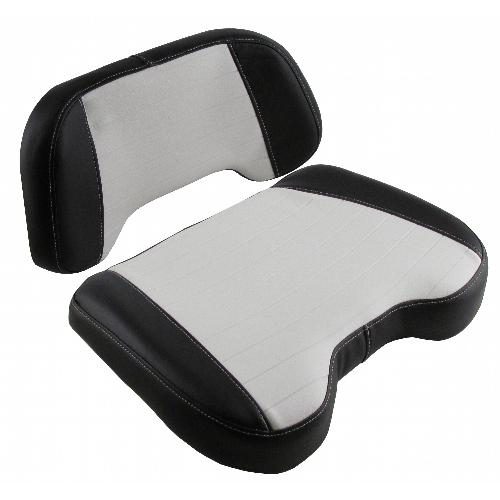 Cushion Set, Black &amp; White Embossed Vinyl - (2 pc.)