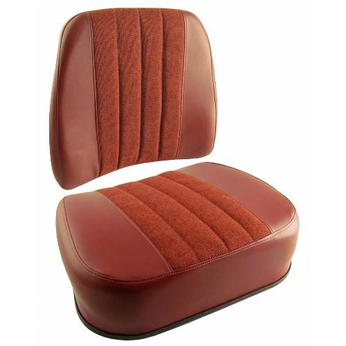 Cushion Set, Red Fabric &amp; Vinyl - (2 pc.)