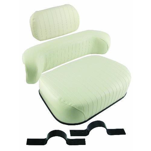 Cushion Set, Cream Embossed Vinyl, Unassembled w/ Brackets - (3 pc.)