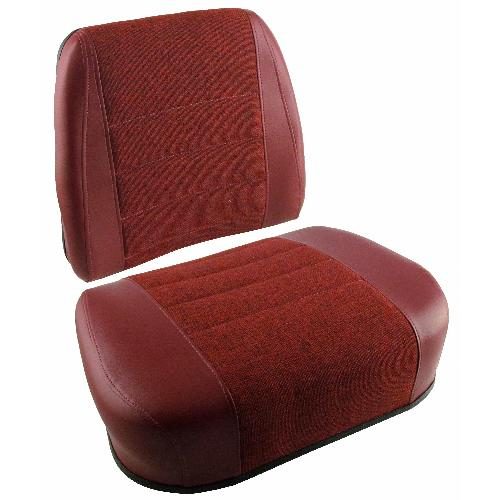 Cushion Set, Maroon Fabric &amp; Vinyl, w/o Welded Brackets - (2 pc.)