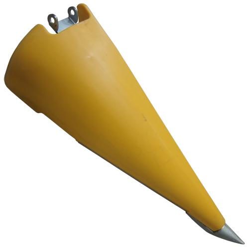 Poly Fender Snout Left Hand Yellow 20 Inch 22 Inch Spacing