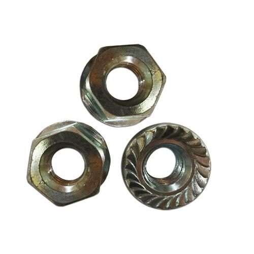 Serrated Flange Nut, M10 1.5 Pitch, Package of 3