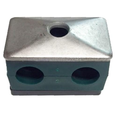 Double Pipe Clamp Plate, Steel Hydraulic Lines